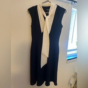Nine West Black and Cream Sleeveless Dress